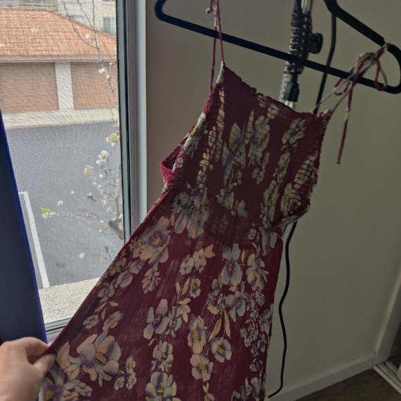 Free People flower maxi smocked dress - Picture 3 of 6